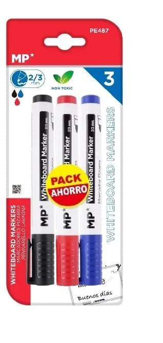 Whiteboardmarkere 2-3 mm 3 stk.