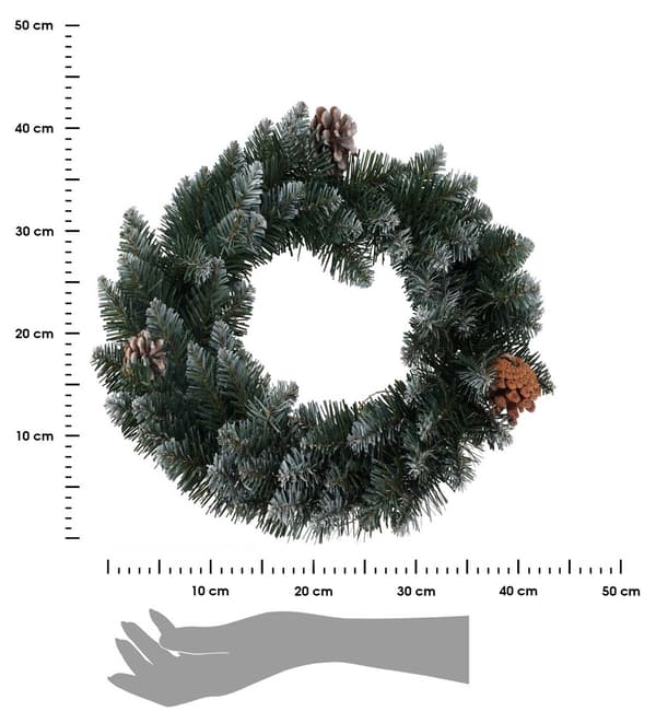 Grön och vit julkrans