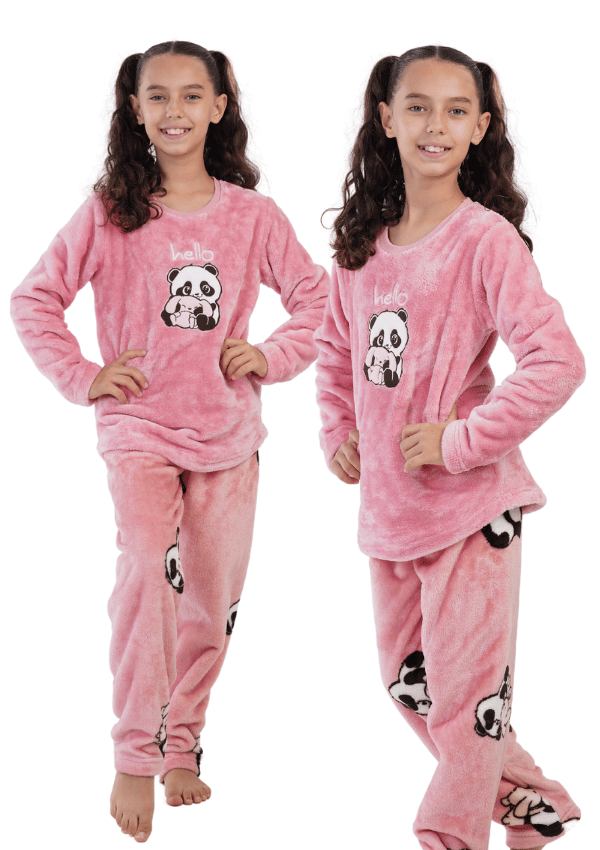 Flickpyjamas plysch tjock Vienetta 146 11/12 år vinter varm mjuk