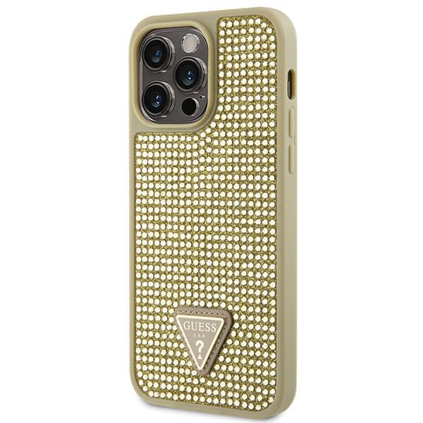 Guess Strass Triangelfodral till iPhone 14 Pro Max, Guld
