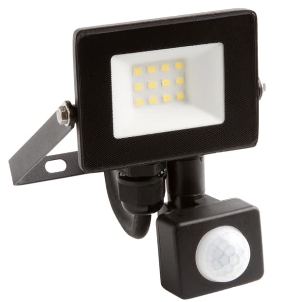 LED-strålkastare 10W halogen hermetisk rörelsesensor 3000K varmvit