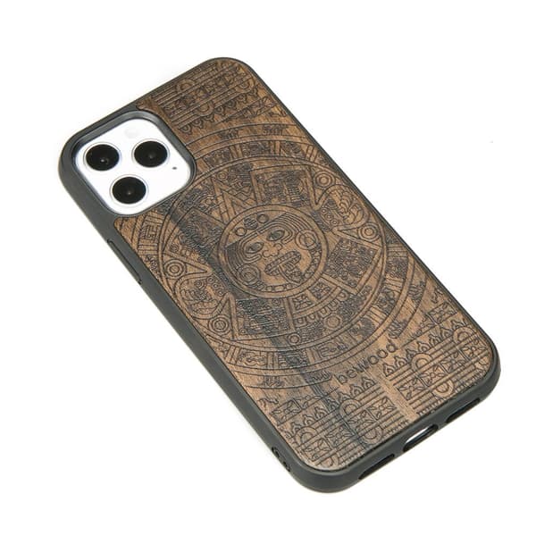 Træetui til iPhone 12 / 12 Pro AZTEC KALENDER ZIRICOTE