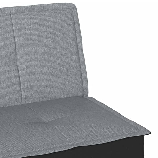 vidaXL Bäddsoffa, ljusgrå, klädd i tyg