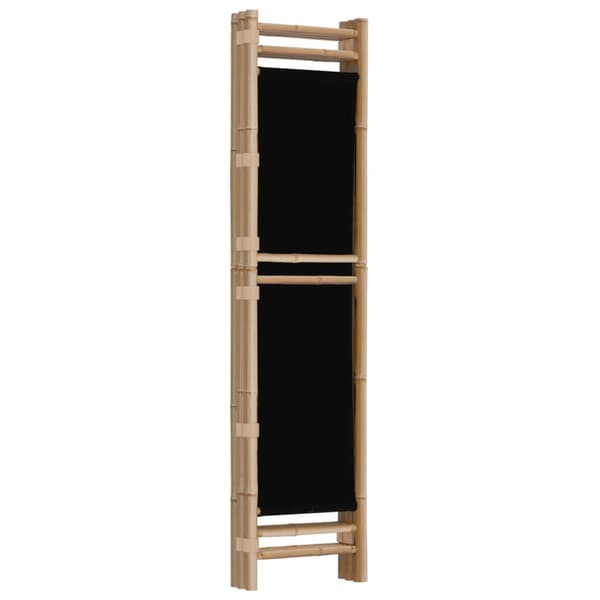 vidaXL Hopfällbar 3-panelsskärm, 120 cm, bambu och kanvas