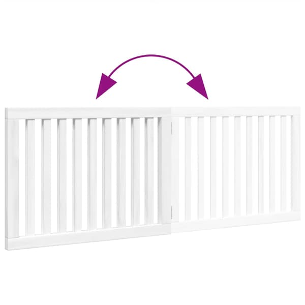 vidaXL foldbart sikkerhedsgitter til hunde, 2 paneler, hvid, 160 cm