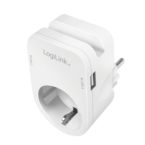 LogiLink opladeradapterstik USB-C USB-A rejsetelefonholder