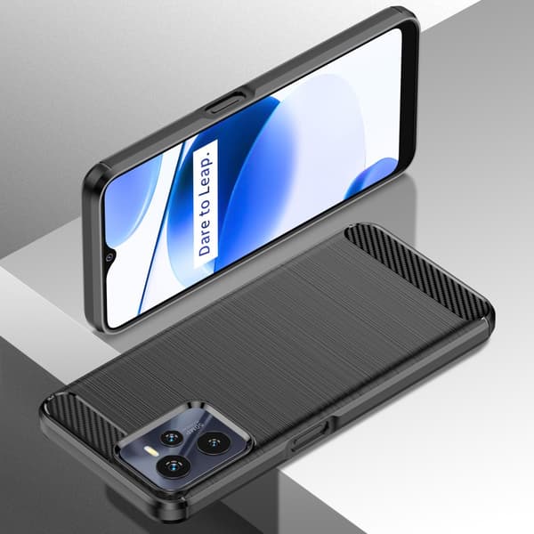 Fodral till Realme C35, Karbon, Svart