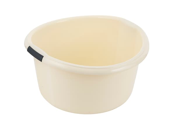 SOLID PLASTSKÅL 46X45X48CM 25L CREMEFARVET -BEN