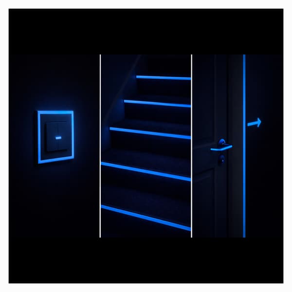 Fluorescerande tejp 20 mm x 10 m blå