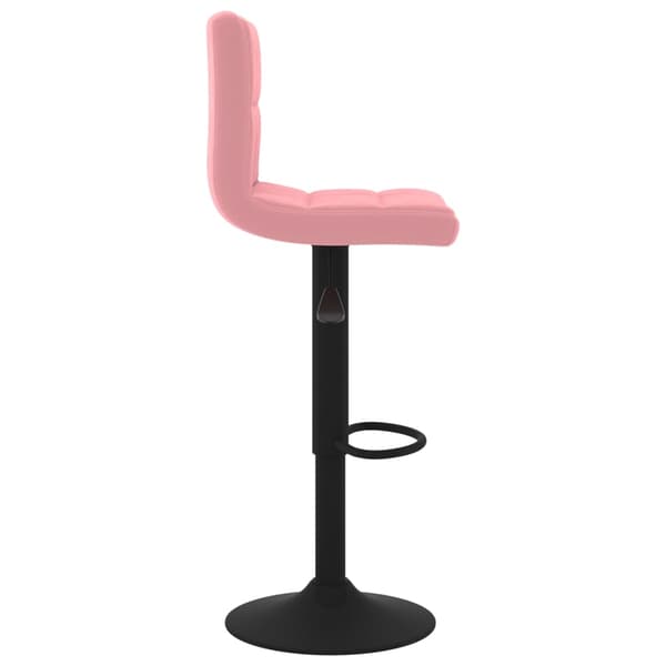 vidaXL Barstolar, set om 2, rosa, klädda i sammet