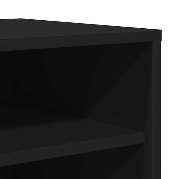 vidaXL skoskab sort 60x35x70 cm træbaseret materiale