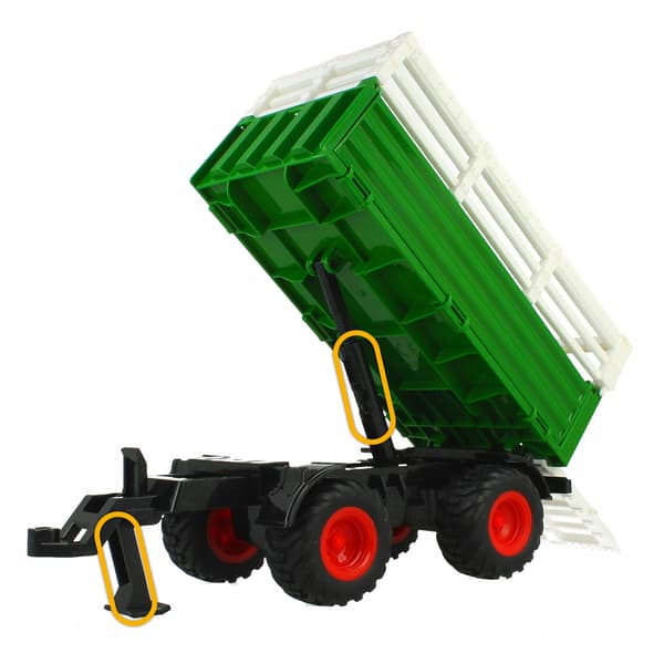 Fjernstyret traktor med trailer, rive og tilbehør Z1009