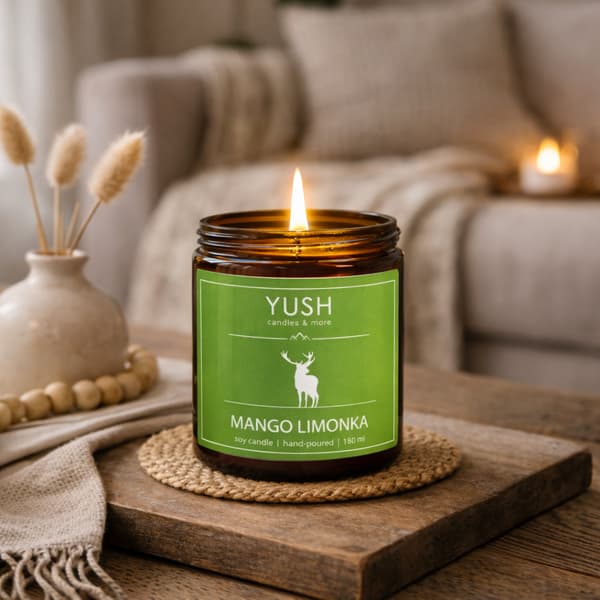 Mango-lime - MANGO-LIME-TUOKSUINEN SOIJAKYNTTILÄ - YUSH - 180ml