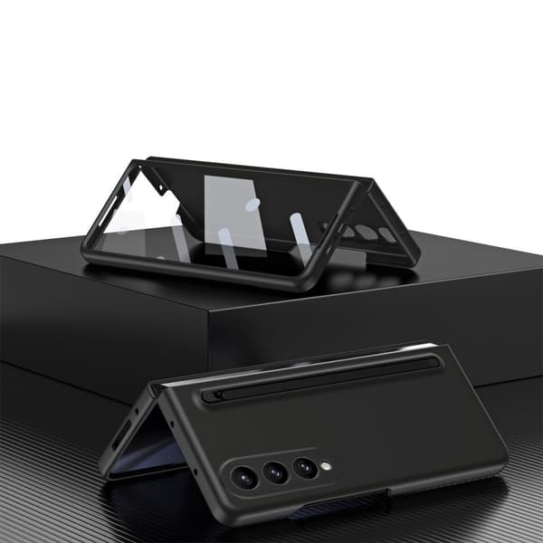 Etui til Samsung Galaxy Z Fold 4 5G, med glas og stylus, sort