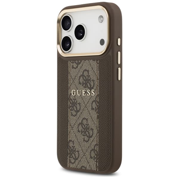 Guess 4G Stripe MagSafe-etui til iPhone 17 Pro brunt