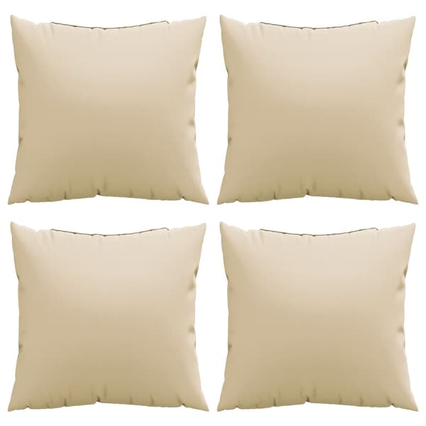 vidaXL sofahynder, 4 stk., beige, 60x60 cm, stof