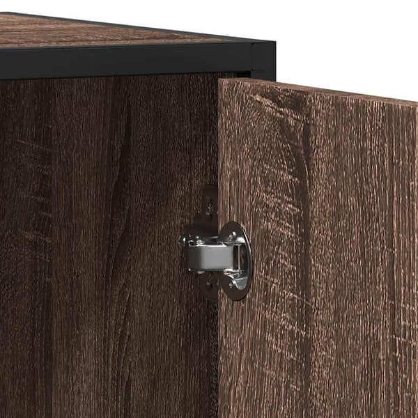vidaXL skab brunt egetræ 92x35x76 cm træbaseret materiale