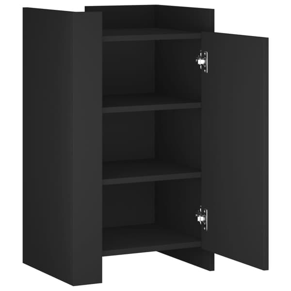 vidaXL skab, sort, 45x35x75 cm, træbaseret materiale