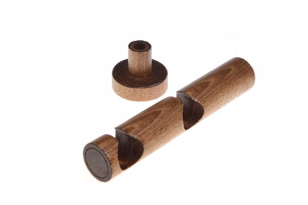 Dobbelt træbeslag til gardinstang, diameter 20 mm, Eg, 2 stk.