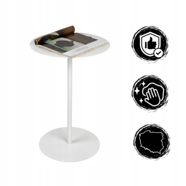Laptopbord, Side, Kaffe, Nat, Loft, Hvidmetal, Feria