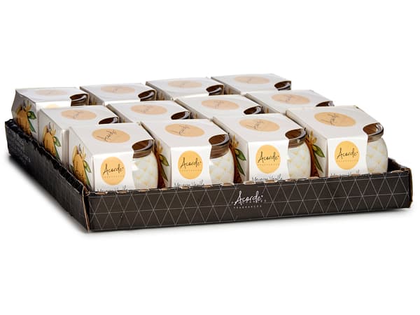 Sæt med 12 duftlys i glas - Vanilla Maracoon