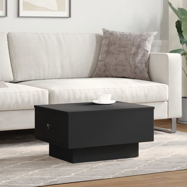 vidaXL sofabord, sort, 60x45x31 cm, træbaseret materiale