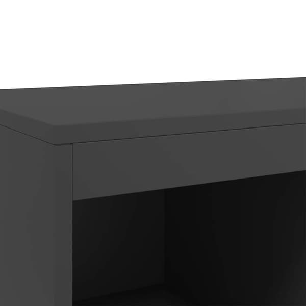 vidaXL skab, sort, 68x39x111,5 cm, stål
