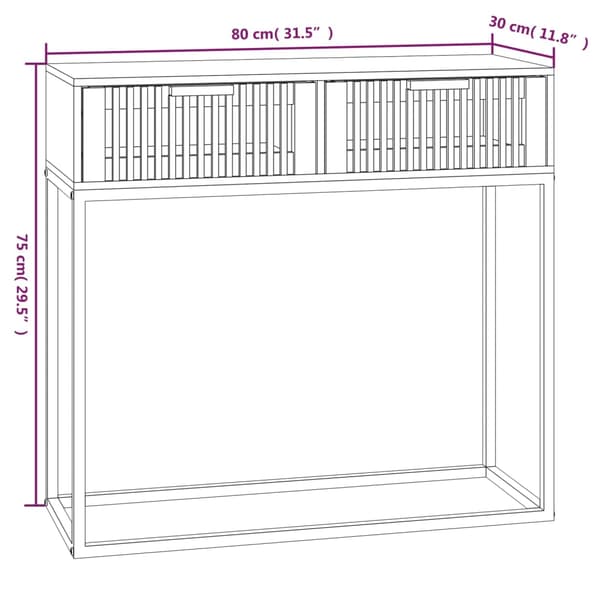 vidaXL Konsolbord, Vitt, 80x30x75 cm