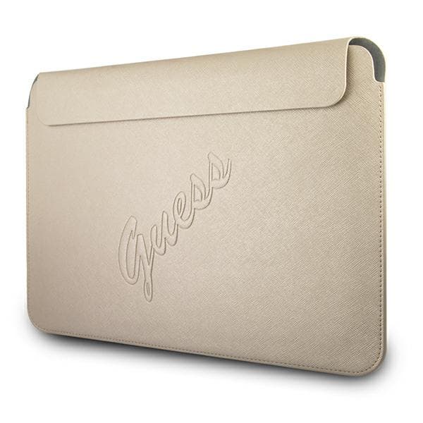 Guess Sleeve Saffiano Script Laptoptaske/Etui op til 13", Guld