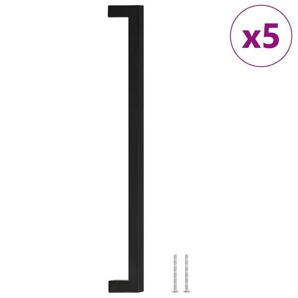 vidaXL skabsgreb, 5 stk., sort, 320 mm, rustfrit stål