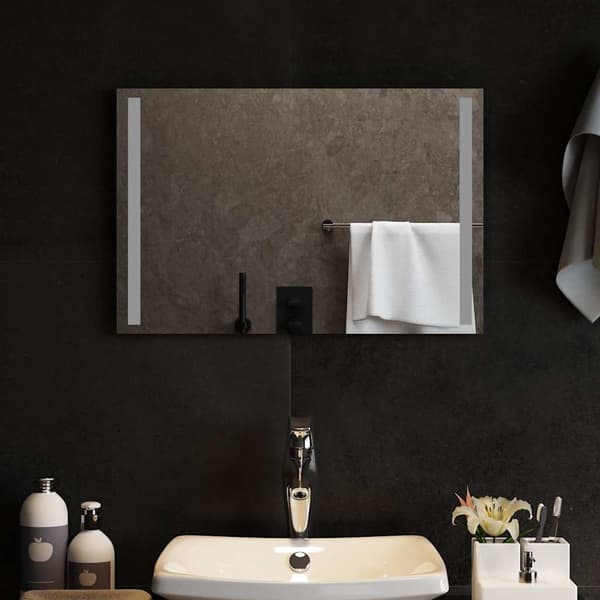 vidaXL Badrumsspegel med LED, 60x40 cm