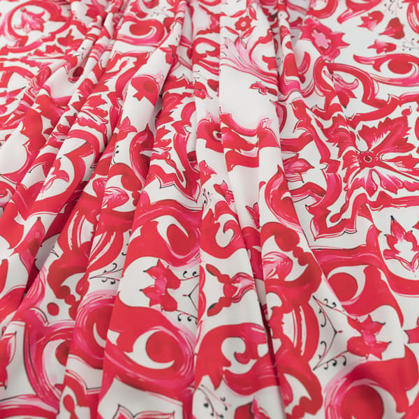 Pink Majolica Silke Chiffon Stof