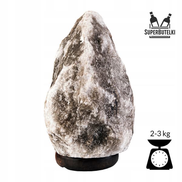 Saltlampe 2-3 kg grå - luftionisator