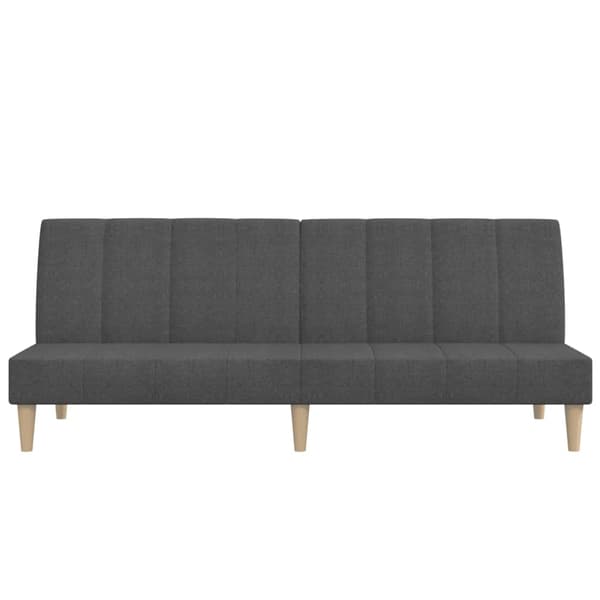 vidaXL 2-sits bäddsoffa, mörkgrå, klädd i tyg