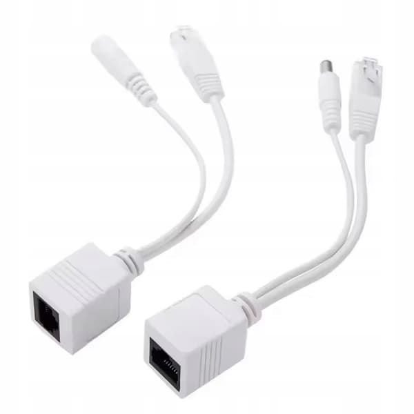Rosfix P-PoE1 Set - PoE RJ45 Adapter + DC 2.1/5.5 Nätaggregat (set)