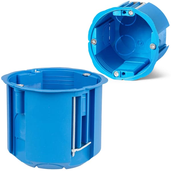 Infälld elbox för regips, 60 mm djup, 1 st. Simet