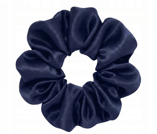 Silkeshårband i mulberry 6A marinblått M medium premium