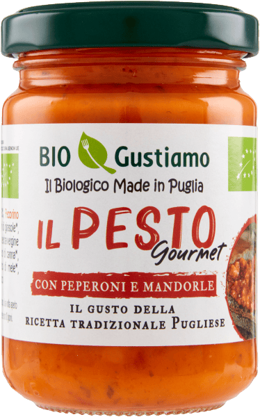 Pesto Peperoni e Mandorle 140g - Bio Gustiamo