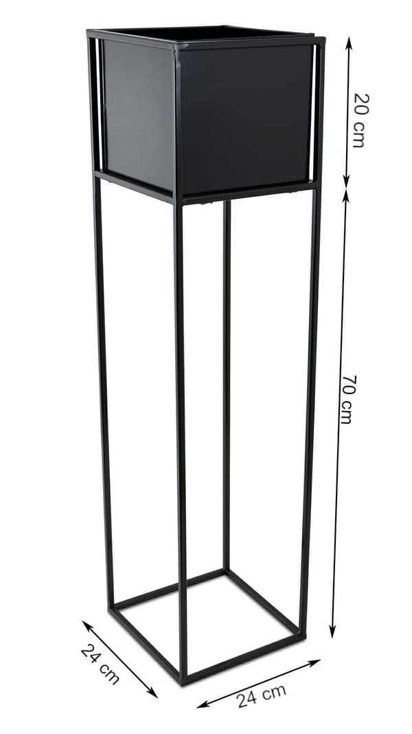 Moderne sort blomsterstander 90 cm