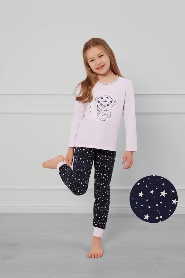 Vaaka tyttöjen pitkähihainen pyjama, pitkät housut 2 vuotta