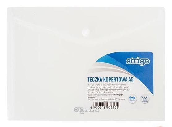 STRIGO A5 transparent kuvertmappe