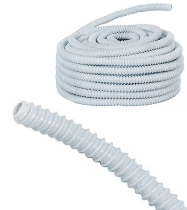 Flexibelt korrugerat rör GUS 20 mm 320N UV Halogenfri Grå 1 m