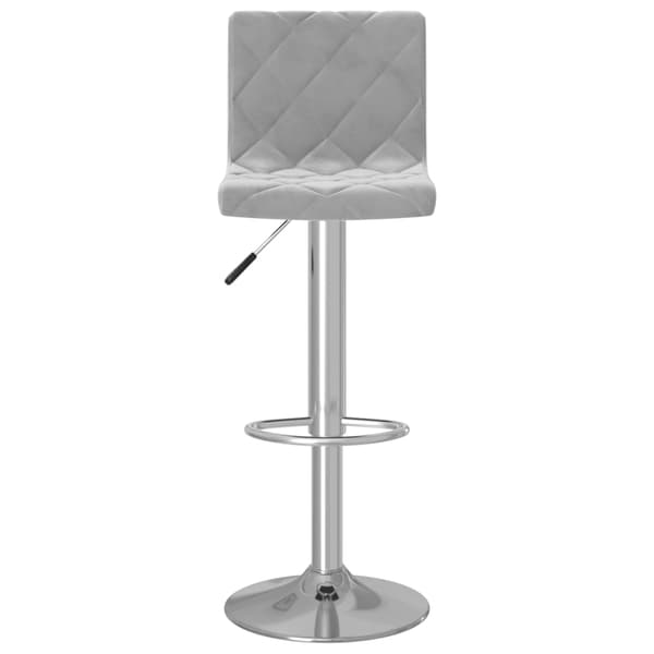 vidaXL Barstolar, set om 2, ljusgrå, klädda i sammet