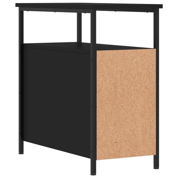 vidaXL sengeborde, sæt med 2, sort, 30x60x60 cm