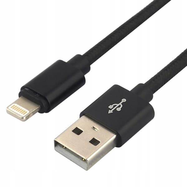 Everactive USB - Apple Lightning-kabel 2 m sort 1 stk.