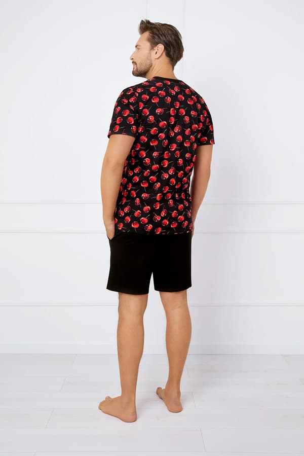 Herrpyjamas med kort ärm, korta byxor Cherry M