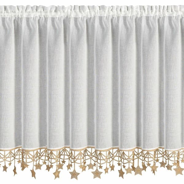 Julkrans 90x150 cm vitguldstjärnor