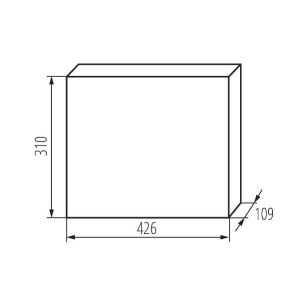 Infälld modulär fördelningscentral KDB-F36P 2x18 moduler 650°C Idealvit