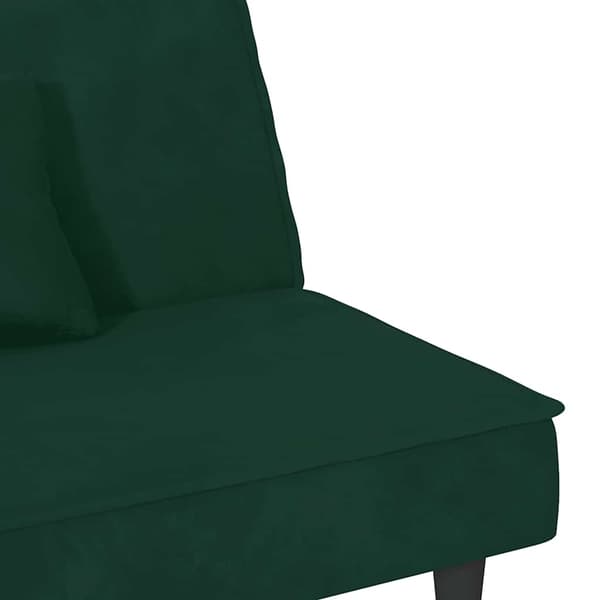 vidaXL sovesofa mørkegrøn fløjl
