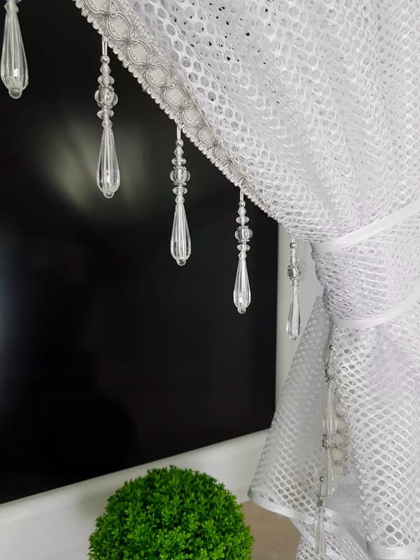 Verkkoverho helmillä 400x150 cm